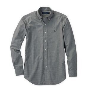 Vinatge Ralph Lauren Yarmouth Mens Dress Shirt Size 17 Gray/White